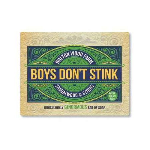 Walton Wood Soap - Boy's Don't Stink 10.5oz (Sandalwood & Citrus) 3-Pack