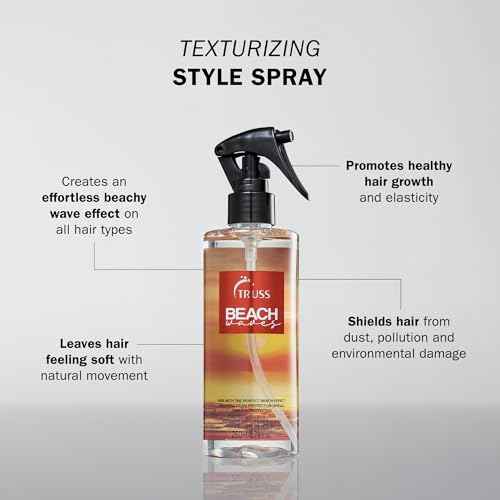 TRUSS Beach Waves - Texturizing Styling Spray for Hair to Achieve The Perfect Natural Beach Wave Effect - All Hair Types (8.79oz)