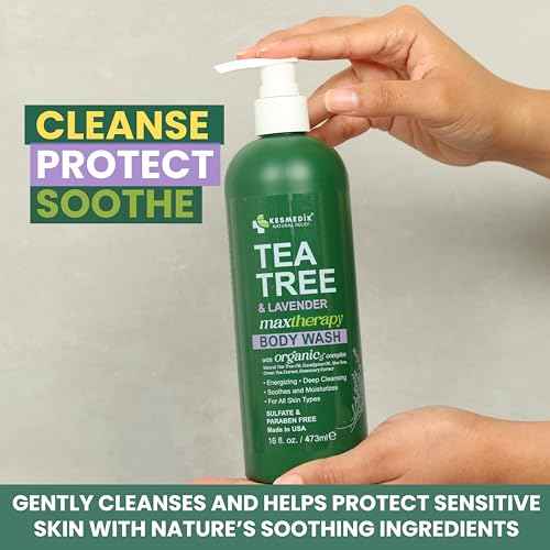 Tea Tree Lavender Body Wash MaxTherapy, Itchy Skin Relief, Antifungal Defense, Fights Body Odor, Soothes Jock Itch & Athlete's Foot, Intimate Wash, Men & Women, 16 fl oz, Limited Edition