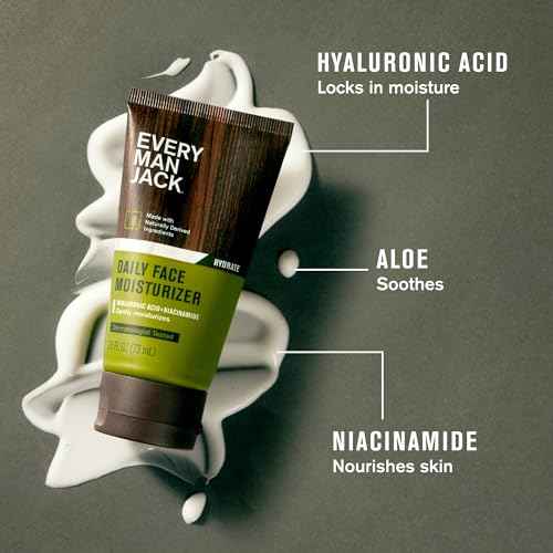 Every Man Jack Daily Skin Care Set -Three Full-Size, Fragrance Free Skin Care Essentials For a Complete Routine - Face Wash, Face Lotion, Acne Spot Treatment