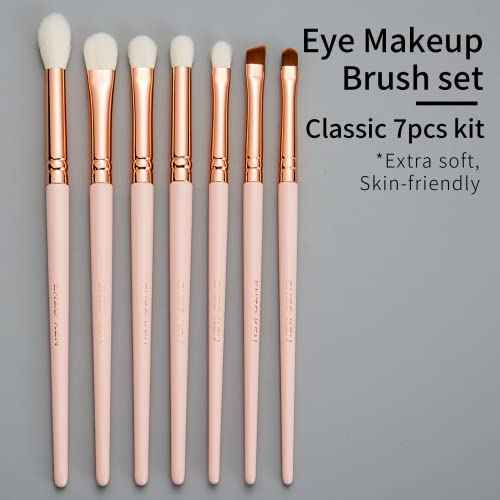 Natural Goat Hair Eye Shadow Brush Set Professional, Blending Eyeshadow Brush Set with Case, Small Nose Contour Brushes, Natural Hair Eyeshadow Brushes, Eye Brush, Eyeshadow Blending Brush.