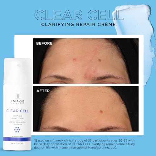 IMAGE Skincare, CLEAR CELL Clarifying Repair Cr?me, Face Night Cream Gel Moisturizer for Oily Prone Skin
