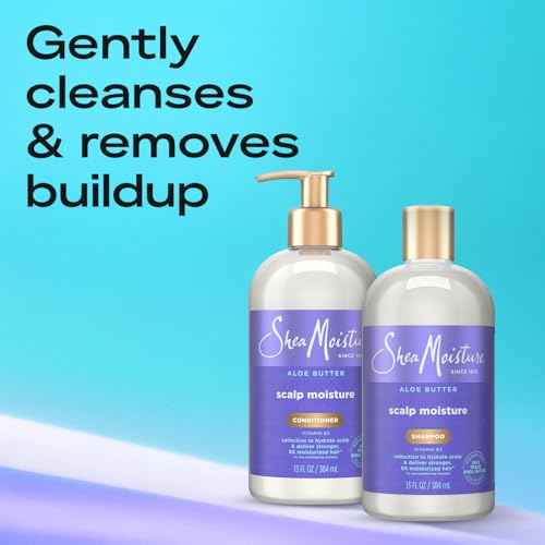 SheaMoisture Shampoo & Conditioner Set, Scalp Moisture with Aloe Butter & Vitamin B3 ? New Look, Same Intense Hydrating Hair Care, 13 Oz Ea