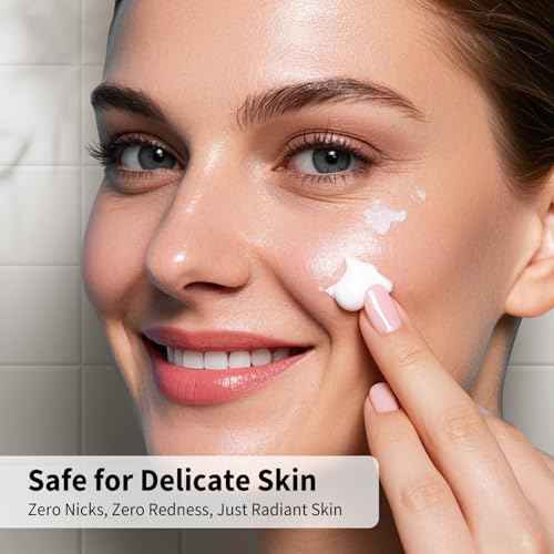 Dermaplane Razor for Women Face, Precision Face Razors for Women, Dermaplaning Tool, Gentle Exfoliation, Facial Hair Removal and Perfectly Shape Brows, Reusable Metal Handle with 4 Microblades, Pink
