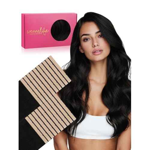 WENNALIFE 8cm Tape in Hair Extensions Real Human Hair, Tape Weft Hair Extensions Human Hair 18 Inch 100g 20pcs Jet Black Luxury Remy Hair Straight Extensiones De Cabello Hmano