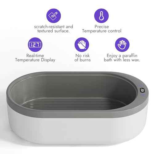 Small Paraffin Wax Machine for Hands - Paraffin Hand Wax Machine 2000ml Small Size With 4 packs of Paraffin Wax Digital Display Screen for Paraffin Baths