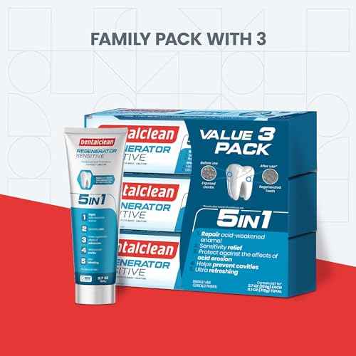 Pack of 3 Regenerating Tooth Gel - Natural Mint, Enamel Regeneration and Cavity Prevention - 3.7 oz 104g