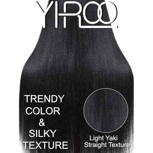 YIROO V Part Wig Yaki Straight Human Hair Wigs for Black Women Upgrade Upart Wig No Leave Out 12A Glueless Kinky Straight 20 Inch