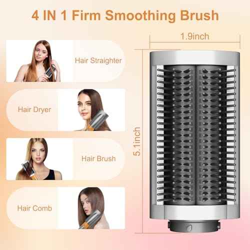 Firm Smoothing Brush for Dyson Airwrap, Hair Stying Drying Comb for Frizee-Prone Hair to Smoothing and Straight, Replacement Attachment for Part No.971892-08