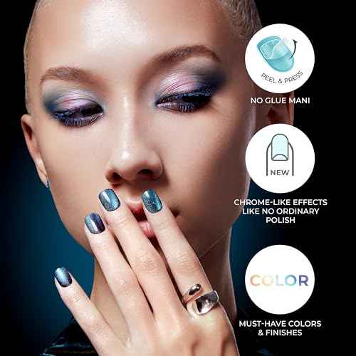 KISS imPRESS No Glue Mani Press On Nails, Color FX, 'Levels', Dark Pink, Short Size, Squoval Shape, Includes 30 Nails, Prep Pad, Instructions Sheet, 1 Manicure Stick, 1 Mini File