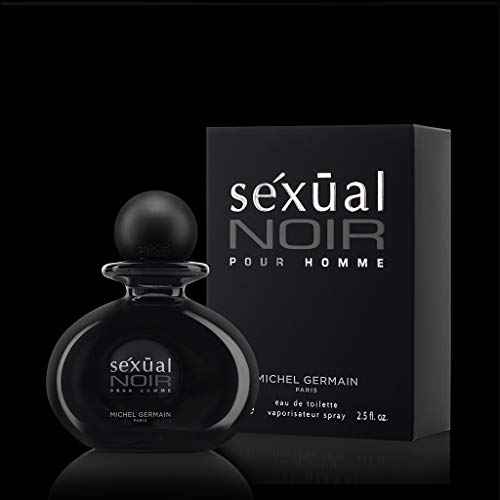 Michel Germain Sexual Noir Pour Homme Eau de Toilette Spray, Top Notes of Italian Bergamot, Crisp Grapefruit, Cardamom, Mysterious Dark Natural Oils
