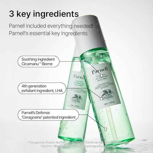 Parnell Cicamanu pH Balanced Body Mist - Centella Asiatica, Hyaluronic Acid, Ceramide, LHA, PHA, Mild Exfoliating, Soothing and Moisturizing Mist for Body (5.07 Fl Oz / 150ml)