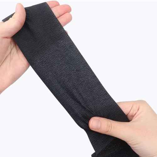 Neck Strips Barber Accessories Professional, Barber Supplies 5 Rolls & 500 Strips, Disposable Barber Neck Strip, Barber Neck Tape for Hair Cutting, Barber Shop Stuff, Black
