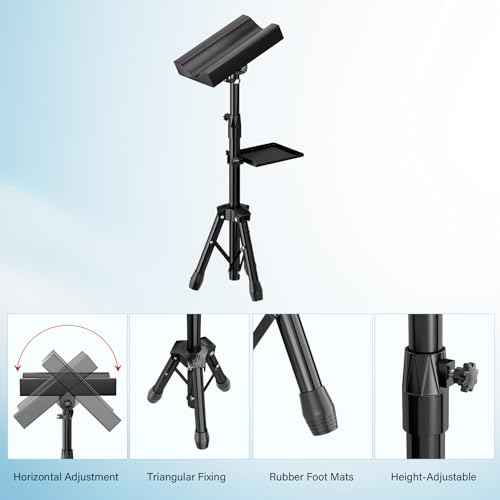 Armrest Stand with Tray Arm Leg Rest Tripod - Adjustable Height and Tilt, 180 Rotation Chair for Tattoo Studio Supplies
