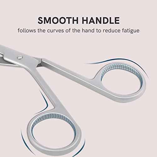 Professional Scissor Tweezers - 3Cr13 Stainless Steel Tweezers with Handles, Larger Grabbing Surface Area, Precision Eyebrow Tweezers for Women and Men Facial Hair