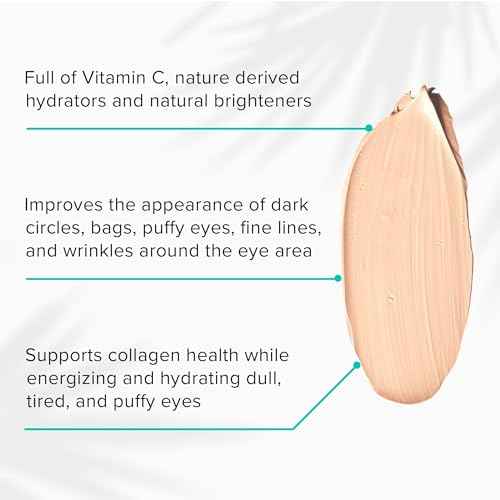 ClarityRx C-Results Natural Plant-Based Vitamin C Eye Cream for Dark Circles, Eye Bags, Puffiness & Wrinkles (0.5 oz)