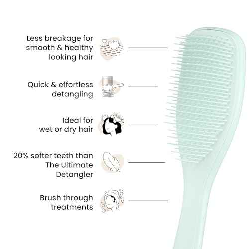 Tangle Teezer Fine & Fragile Ultimate Detangler Brush, Dry & Wet Hair Brush to Detangle & Reduce Breakage, Ice Blue