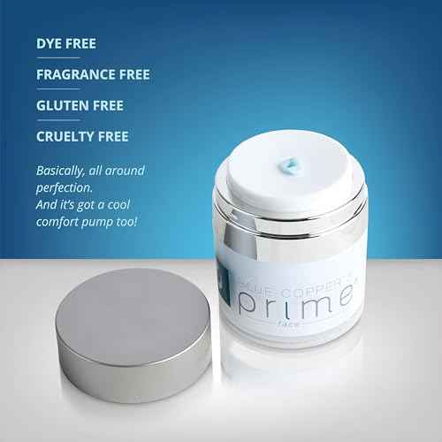 Osmotics Blue Copper 5 Improved Prime Face - New Advanced Formula Anti-Aging Face Cream for Men and Women - Clinically Proven for Wrinkles, Age Spots - Made in the USA (1oz - Pack of 1)