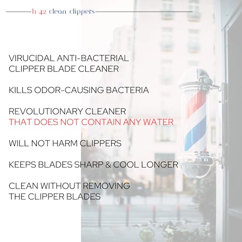 H-42 Clean Clippers Blade Cleaner with Brush - 8oz Bottle