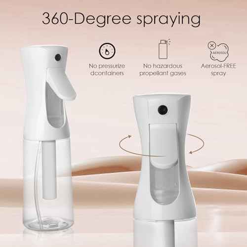 Empty Spray Bottle for Hair 6.76 Oz/200ml, Continuous Spray Bottle Fine Mist Sprayer, Suitable for hairstyles, cleaning, plants, pets, and hairdressers