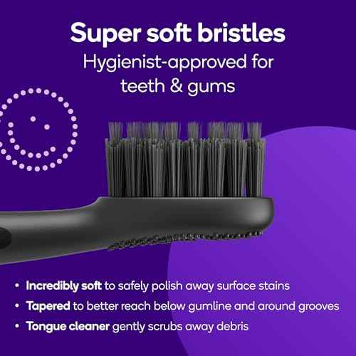 BURST Replacement Heads for Curve Sonic Electric Toothbrush (3 Pack/Black)