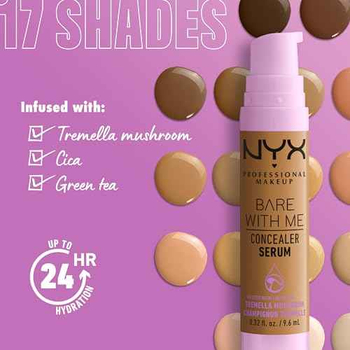 NYX PROFESSIONAL MAKEUP Bare With Me Concealer Serum, Concealer Makeup For Up To 24Hr Hydration - Fair