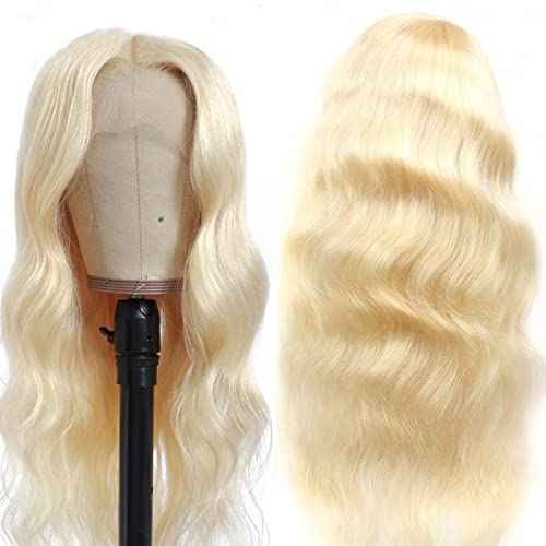 613 Lace Front Wig Human Hair 26 Inch Blonde Lace Front Wig Human Hair 613 Lace Frontal Wig for Women Pre Plucked with Baby Hair Brazilian Blonde Body Wave Wigs