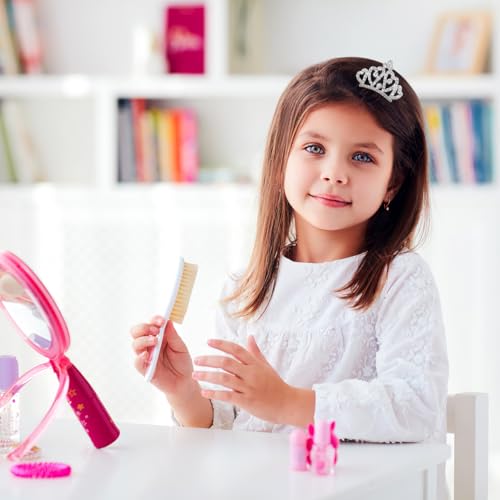 minkissy 4pcs Crown Comb Hair Clips Medium Girl Hair Clips Combs for Kids Cute Tiaras Small Rhinestone Tiara Mini Rhinestone Mini Tiara Crowns for Little Girls Kids Party Headdress Silver