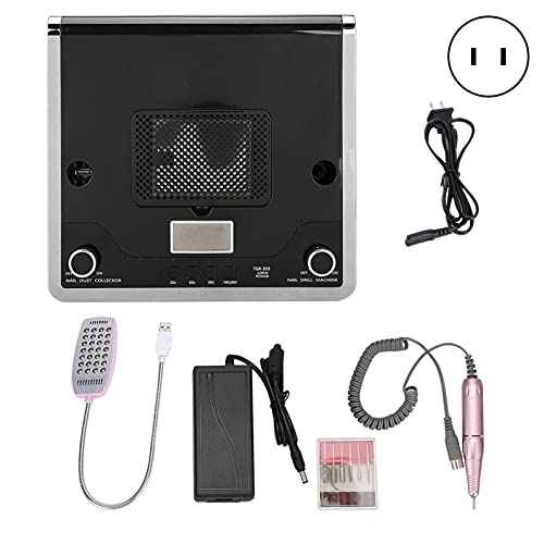Nail Drill with Curing Lamp, Nail Dust Collector, LED Light, Grinding Machine - 108W 4-In-1 Nail Art Kit for Efficient Nail Polishing and Dust Removal (US Plug)