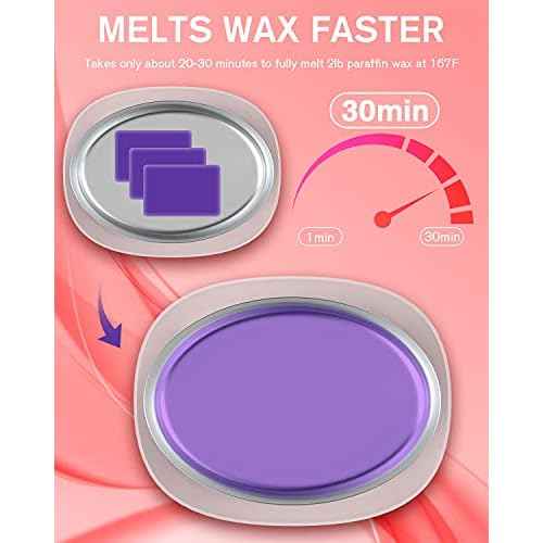Paraffin Wax Machine for Hand and Feet -Paraffin Wax Warmer Moisturizing Kit Auto-time and Keep Warm Paraffin Hand Wax Machine for Arthritis (Pink)