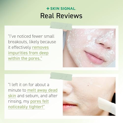 Green Clay Enzyme Cleanser, Whitehead Remover Powder Cleanser, Deep Pore Cleansing with PHA, Gentle Exfoliating Face Wash, Facial Scrub for Blemish-Prone Skin, Korean Skin Care