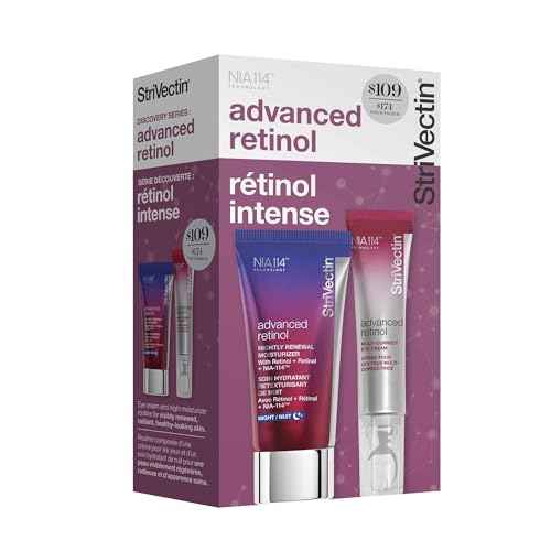 StriVectin Advanced Retinol Discovery Kit with Retinol Night Moisturizer, 1 oz, Multi Correct Eye Cream 0.5 oz, 2 Piece Kit for Wrinkles and Fine Lines