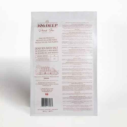 306 Deep Powder Dead Sea Salts for Soaking - 10 Kilograms of 0-1 mm 100% Dead Sea Salt Bath for Men and Women, Pure Bath Minerals with Magnesium, Zinc, Potassium for Soaks and Body Scrub
