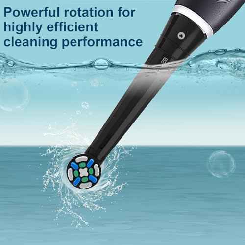 iO Replacement Heads Compatible with Oral B IO 2/3/4/5/6/7/8/9/10 Series Electric Toothbrush,Compatible with Oral B io Series Toothbrush Heads with Medium Bristles,Black