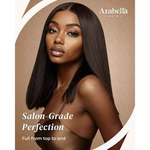 Arabella Hair 5x6 Glueless Wigs Human Hair Pre Plucked Pre Cut 230% Density Glueless Wigs 100% Human Hair 12a Pre Plucked Bleached Knots Straight Wig Human hair (16inch, 5X6 Straight Wig)
