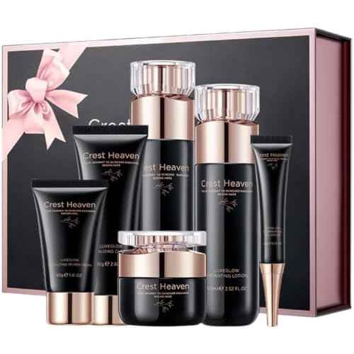 Women 6-Piece Facial Kit for Radiant Skin Care, Facial Care, Face Moisturizing and Anti-aging Skin Care luxeGlow