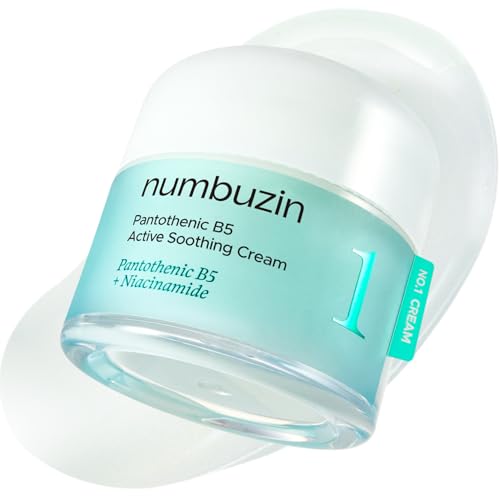 numbuzin No.1 Pantothenic B5 Active Soothing Cream | Remove sebum and skin troubles, Pantothenic acid, Korean Skincare Gift for Women | 2.70 fl oz