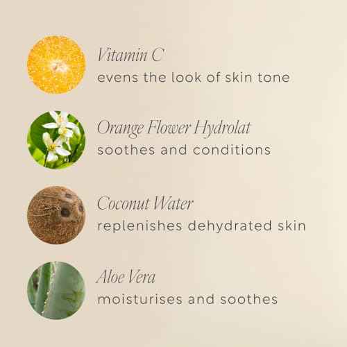 Hydrating Makeup Primer with Vitamin C, Certified Organic Face Serum for Glowing Skin, Dermatologist Approved for Sensitive Skin, Vitamin E & Rosehip Oil, Vegan & Cruelty-Free 1.01 fl oz.