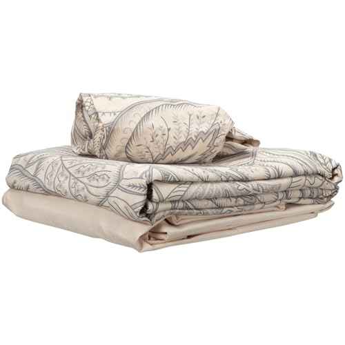 ForPro Premium Designer Microfiber 3-Piece Massage Sheet Set, Island Tranquility, Stain and Wrinkle-Resistant, Includes Massage Flat Sheet, Fitted Sheet and Face Rest Cover, Natural, 36" x 77" x 7"
