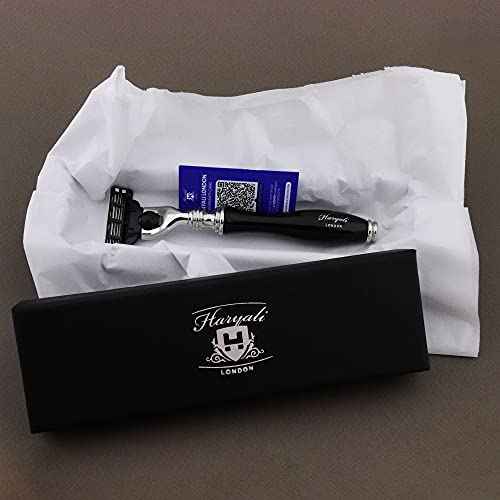 3 Edge Shaving Razor With Black Coated Handle Beard and Mustache Safety Razor For Men and Women