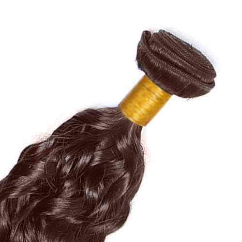 32 Inch Brown Human Hair Bundles Color 4 Water Wave Bundle Double Weft Chocolate Brown Wet and Wavy Bundle Hair Weave Niegmeag Brazilian Virgin Remy Hair Extensions