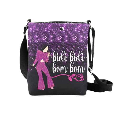 XYANFA Singer Selen Makeup Bag Bidi Bidi Bom Bom Selen Latin Dance Lyric Gift Singer Fans Zipper Pouch (Bidi Bidi Crossbody bag)
