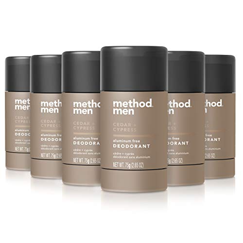 Method Mens Aluminum-Free Deodorant, Cedar & Cypress, 2.65 Ounce (Pack of 6)