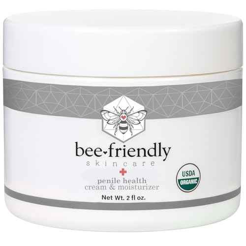 BeeFriendly Organic Penile Health Creme, USDA Certified Cream, Natural Moisturizer Aids With Dry, Chafed, Itchy, Irritated & Sensitive Male Skin 2 oz