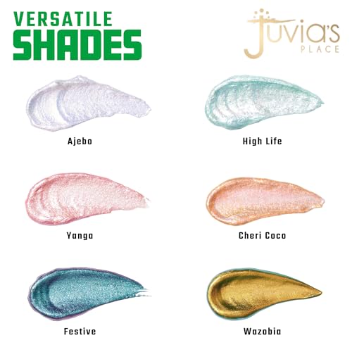 Juvia's Place Liquid Eyeshadow Culture 2 Festive - Glitter Liquid, Multichrome, Metallic, Eye Shimmer, Iridescent, Glitter Makeup, Sparkly