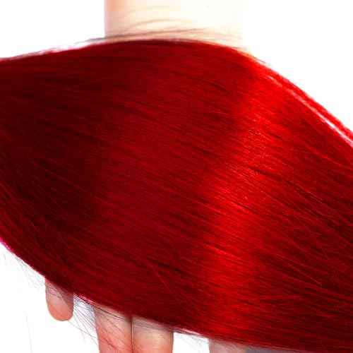 Red Human Hair Bundles Red Straight Bundles Hair Weave 28 30 32 Inch 8A Brazilian Virgin Remy Hair 3 Bundles Double Weft Soft Real Human Hair Extensions