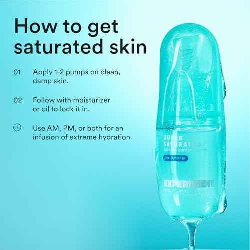 Experiment Super Saturated Ultra Hydrating Barrier Serum ? 30% Glycerin, Polyglutamic Acid + Prickly Pear for Intensive Moisture, Plump + Dewy Skin, 1.35 FL OZ ? Vegan for All Skin Types