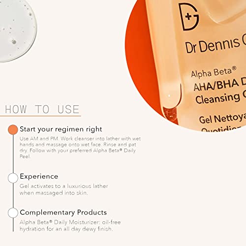 Dr. Dennis Gross Alpha Beta¢ç AHA/BHA Daily Cleansing Gel, for Skin That is Dull, Congested and Uneven Tone & Texture (Jumbo 16 Fl Oz)