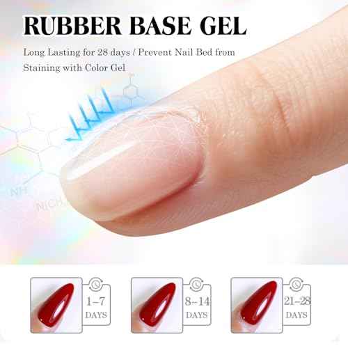 OXXI Professional 35ML Professional Rubber Base Gel Tpo Hema Free,Extra Thick Long-Lasting Nail Extension Builder Gel for Manicure,3X Volume Salon-Grade Chip Resistant Base Coat Gel Polish