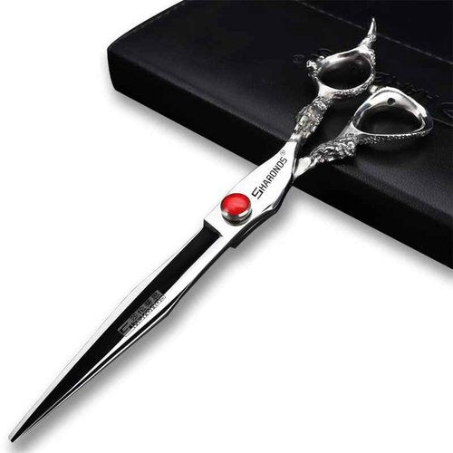 AXEMOORE Hair Scissors 6/7/8/9-inch 440C High Hardness For Hairdressers Haircuts Cuttinging Scissors Professional Haircut(8-in cutting scissors)